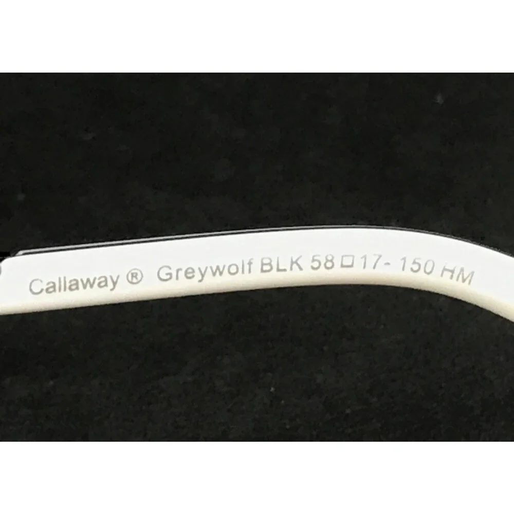 Callaway Eyeglasses Frames Greywolf BLK Black White Rectangle Full Rim 58-17-150